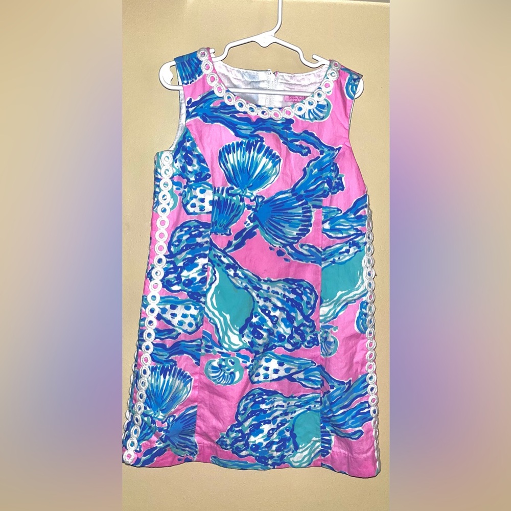 Lilly Pulitzer Pink and Blue Patterned Dress